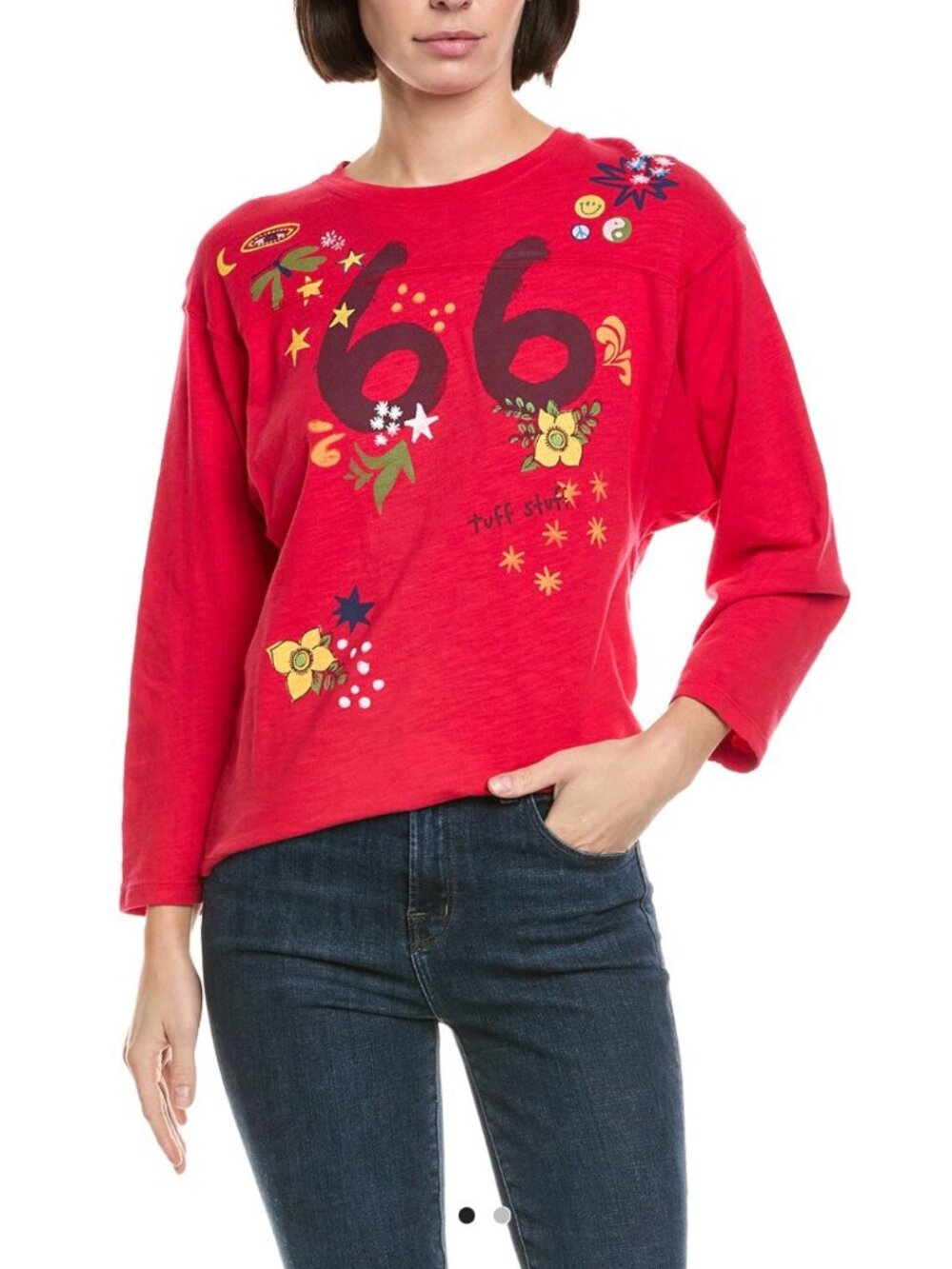 NWT MOTHER The Footballer Sweatshirt- Red- S